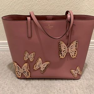 Kate Spade Little Len All the Buzz Tote - dusty peony color